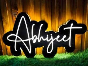 Customized LED Name Sign Board For Wall Decor