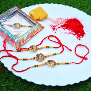 Premium Om Metal Rakhi for Special Raksha Bandhan Set of 3