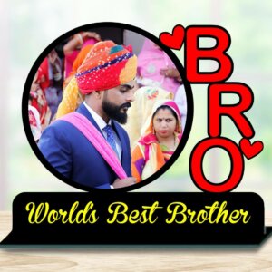 Personalized Worlds Best Bro Table Top Photo Frame