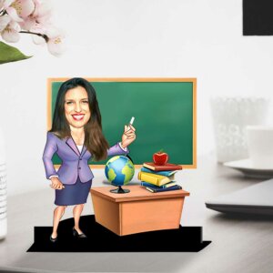 Personalized Caricature Gift for Teacher (Female)