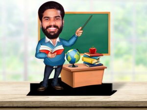 Personalized 3D Caricature Gift for Teacher (Male)