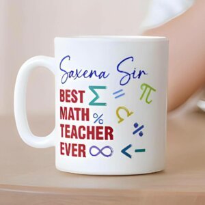 Personalized Photo Coffee Mug for Best Math Teacher Ever