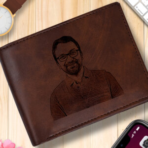 Personalized Brown Men’s Wallet Gift For Teacher