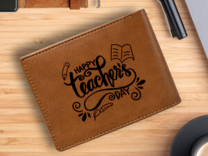 Personalized Croc Men’s Engraved Wallet Gift For Teacher