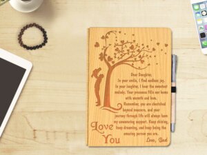Personalized Wooden Pen & Diary for Daughter