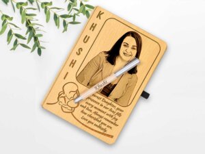 Personalized Wooden Pen & Photo Diary for Daughter