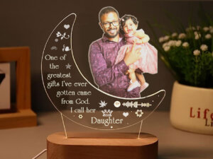 Heartfelt Gifts for Daughter : Personalized Moon Lamp