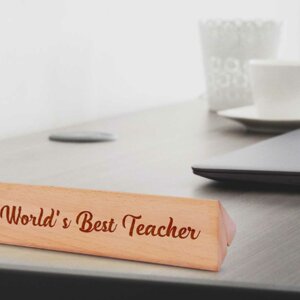 Customized Engraved Wooden Pen Stand for Teachers