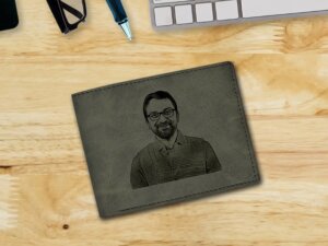 Custom Green Men’s Photo Wallet With Company Logo