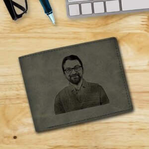 Custom Green Men’s Photo Wallet With Company Logo