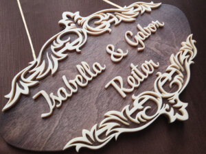 Personalized Wooden Handmade Modern Name Plate For Flat