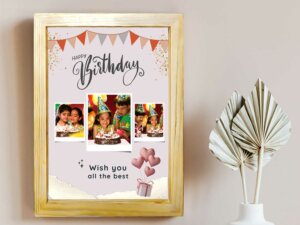 Personalized Happy Birthday Collage Photo Frame