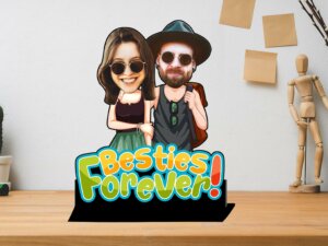 Personalized 3D Besties Forever Caricature Gift