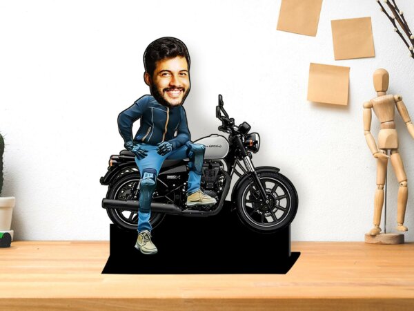 Caricature with bike