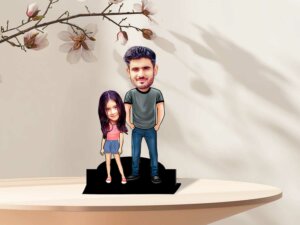 Custom Father Daughter Caricature – Unique Gift for Da...