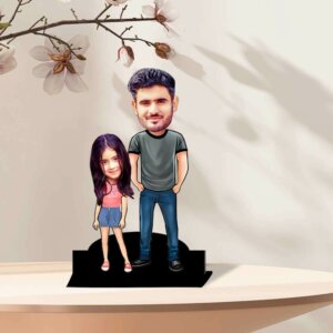 Custom Father Daughter Caricature – Unique Gift for Da...