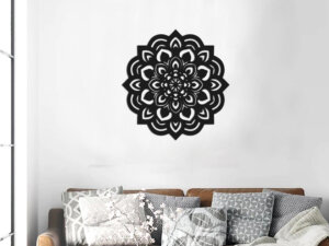 Lotus Flower Mandala Wood Wall Art Decor For Bedroom Or Living Room