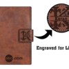 brown passport holder