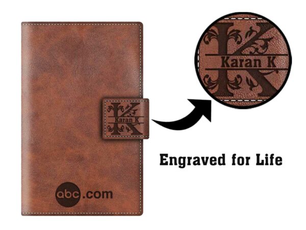 brown passport holder