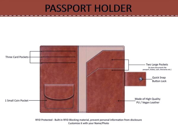 corporate passport holder brown