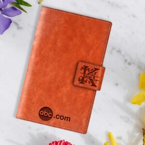 Customized Tan Passport Holder for Corporate Gifting (Set of...