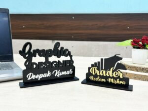 Personalized Professional Desk Name Plate for Corporate Gift...