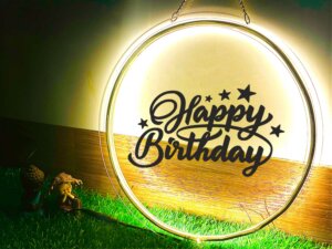 Happy Birthday LED Neon Light Wall Decor