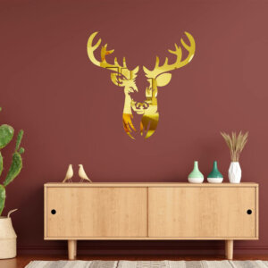 Premium Golden Deer Head Home Decor For Wall