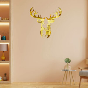 Premium Golden Deer Head Home Decor For Wall