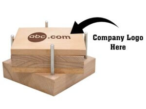 Customizable Premium Wooden Coaster Set of 4 With Company Lo...