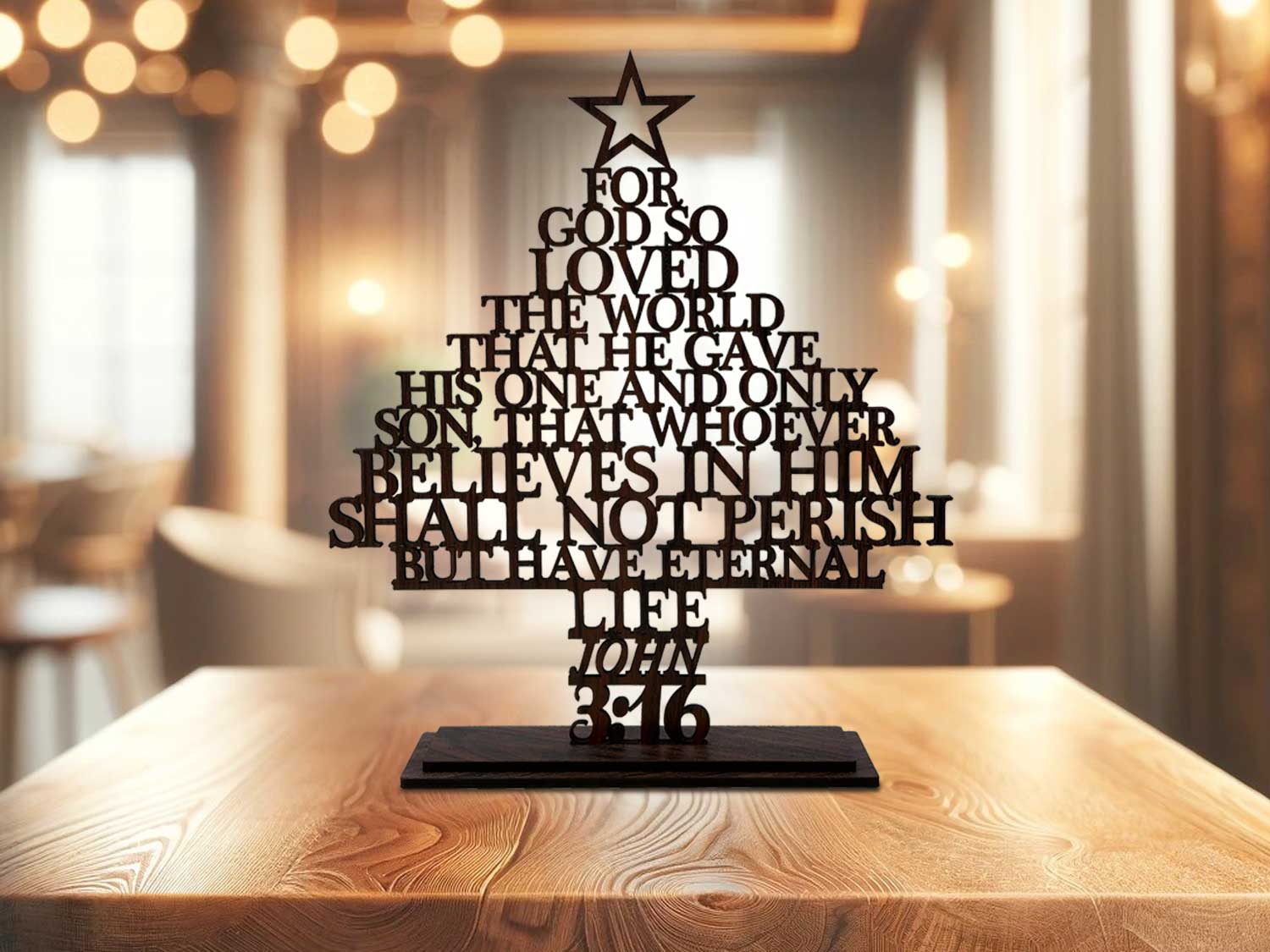 Christmas Tree With Bible Verse