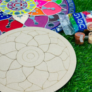 Round Wooden Mandala Lippan Art Board DIY Kit