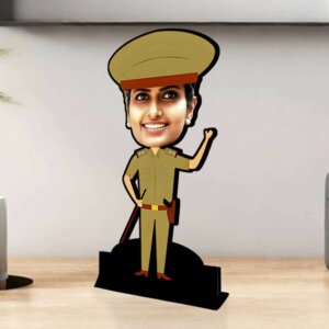 Personalized Caricature For Female Police Officer