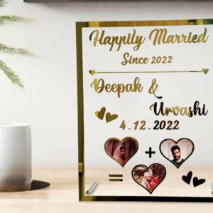 Personalized Wedding Photo Frame For Married Couple