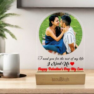 Personalized Valentines Day Acrylic Photo Frame for Couple