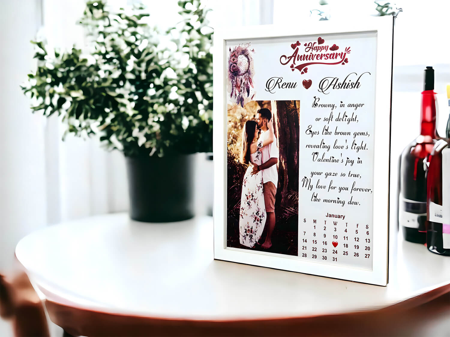 Personalized New Couple Photo Frame for Him & Her Incredible Gifts