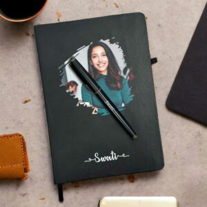 Customized Printed Photo Diary and Pen for Her