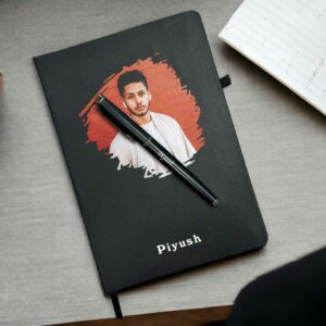 Customized Printed Photo Diary and Pen for Him