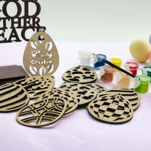 Easter Egg DIY Ornaments & Wooden Tree Easter Combo Set