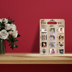 Personalized Premium Wooden Baby Photo Board For Wall