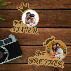 Personalized Bro Sis Photo Fridge Magnets Set Of 2